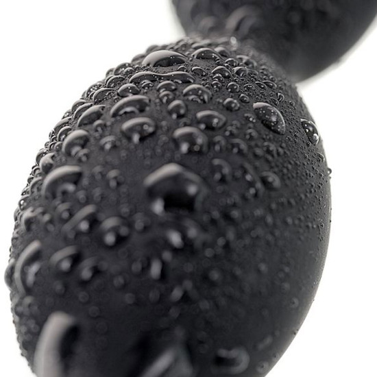 Saplı Siyah Anal Sıralı Silikon Boncuk