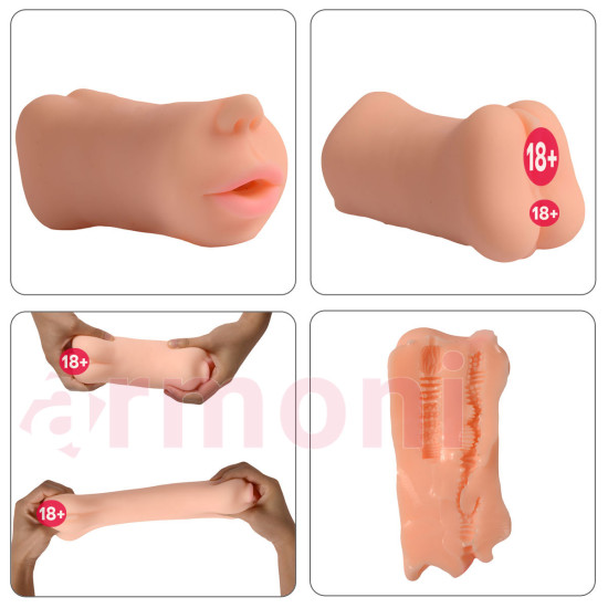 Meimai Double Vajinal Anal Oral 3 Özellik Bir Arada Mastürbatör Meimai Double Vajinal Anal Oral 3 Özellik Bir Arada Mastürbatör