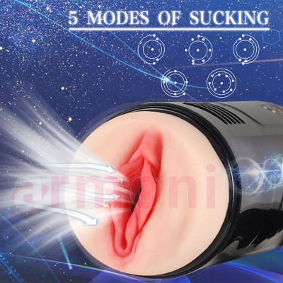Truda Fonksiyonlu Titreşim ve Otomatik Emişli Şarjlı Realistic Masturbator