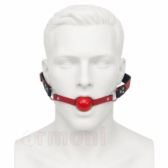 Ayarlanabilir Fetish Ağız Topu - Kırmızı - Unisex Ayarlanabilir Fetish Ağız Topu - Kırmızı - Unisex