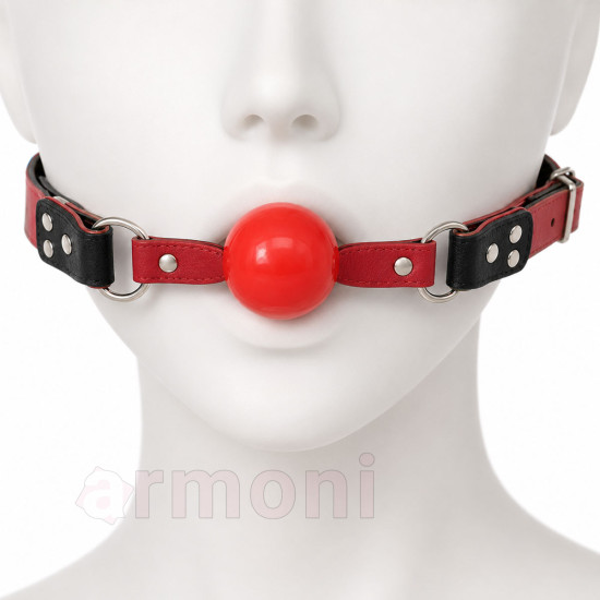 Ayarlanabilir Fetish Ağız Topu - Kırmızı - Unisex Ayarlanabilir Fetish Ağız Topu - Kırmızı - Unisex
