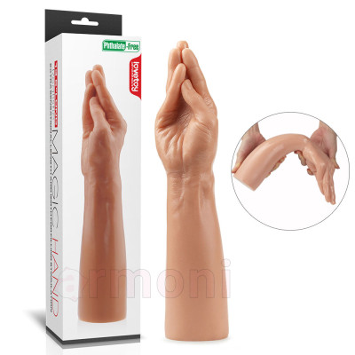El Şeklinde King Size Realistik Dildo – Yumuşak ve Esnek