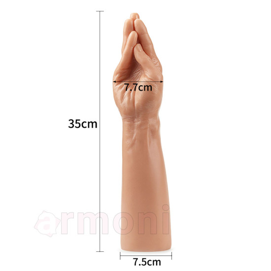 El Şeklinde King Size Realistik Dildo – Yumuşak ve Esnek