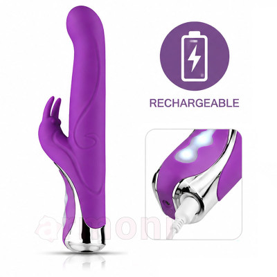 Velvet Duo Pro Çift Motorlu 10 Modlu Şarjlı Vibratör - Mor