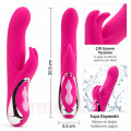 Melody-Woo Lush Rabbit Çift Motorlu 10 Titreşim Modlu Şarjlı Vibratör - Pembe