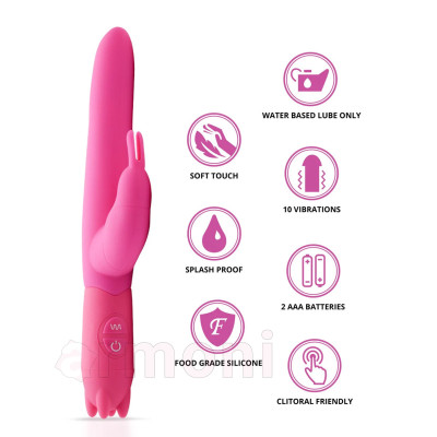 Vibe O'Rabbit Çift Uyarımlı 10 Titreşim Modlu Tavşan Vibratör - Pembe