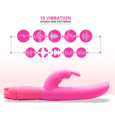 Vibe O'Rabbit Çift Uyarımlı 10 Titreşim Modlu Tavşan Vibratör - Pembe
