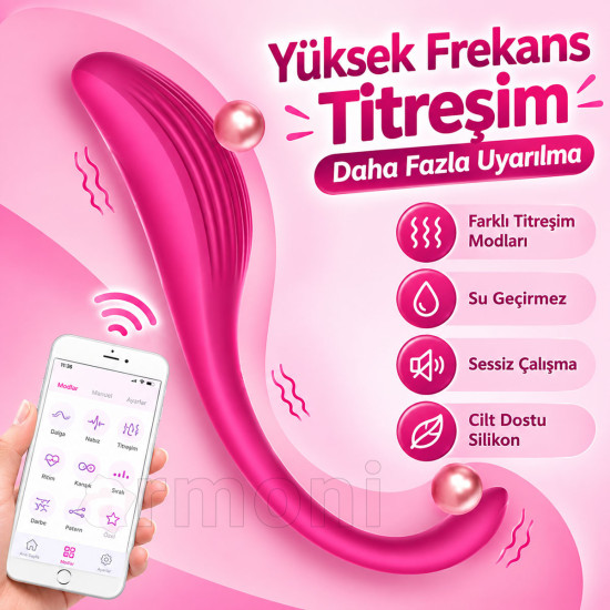 Flamingo APP Kontrollü Vibratör – 7 Fonksiyonlu, Manuel ve APP