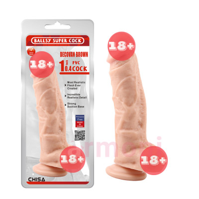 Büyük Boy Gerçekçi DeCovan Penis - Damar Dokulu Vantuzlu 