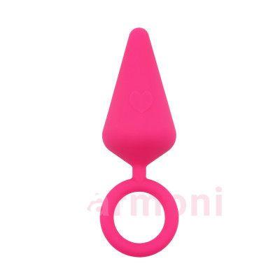 Candy Plug M-Pink Kalp Desenli Başlangıç Seviyesi Anal Tapa 10,1 X 3,3 cm