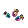 Rainbow Heart Premium Metal Ağırlıklı 3 Boy Anal Tıkaç Seti S-M-L