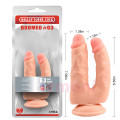 Bromeo 03 Gerçekçi Çift Çatal Penis Vantuzlu Dildo