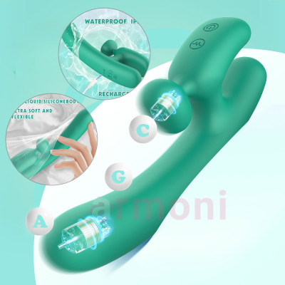 Hreindyri Çift Motorlu Darbeli Titreşimli G-Spot Vibratör – 10 Modlu
