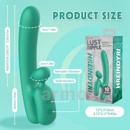 Hreindyri Çift Motorlu Darbeli Titreşimli G-Spot Vibratör – 10 Modlu