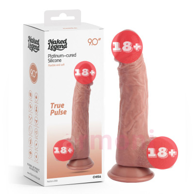 Naked Legend True Pulse 9 INCH Yapay Penis - Platinle Kürlenmiş Sıvı Silikondan İmal