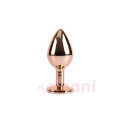 Rose Gold Gem Premium Metal Pembe Altın Anal Tıkaç M Boy