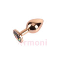 Rose Gold Gem Premium Metal Pembe Altın Anal Tıkaç M Boy