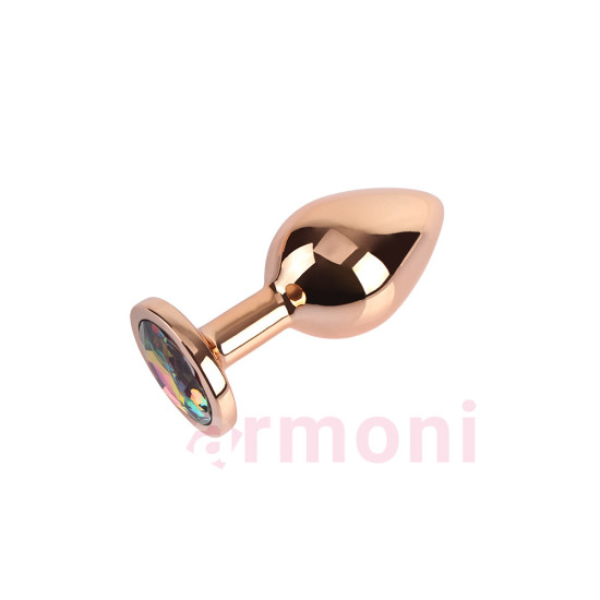 Rose Gold Gem Premium Metal Pembe Altın Anal Tıkaç M Boy
