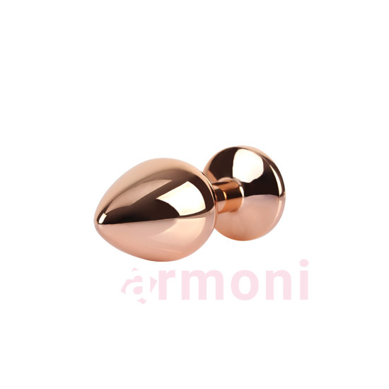 Rose Gold Gem Premium Metal Pembe Altın Anal Tıkaç M Boy