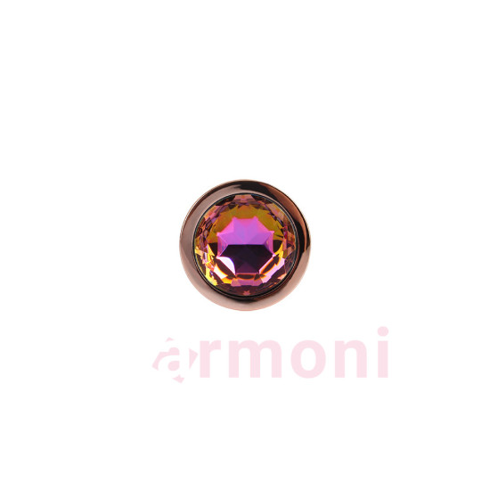 Rose Gold Gem Premium Metal Pembe Altın Anal Tıkaç M Boy