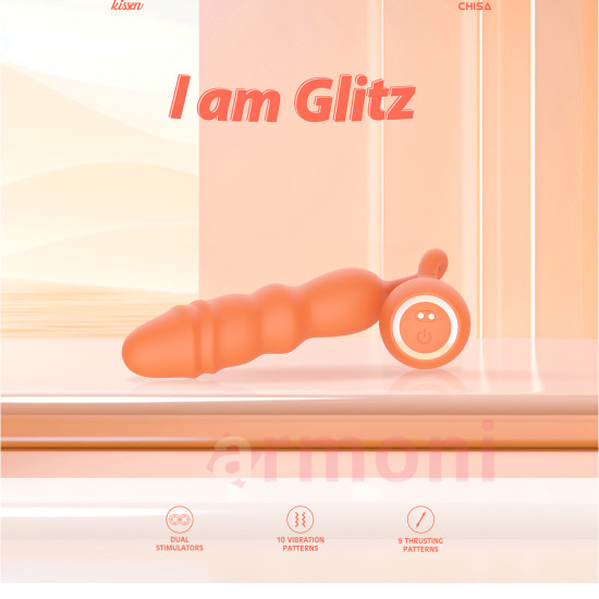 Glitz Çift Motorlu 10 Mod ve 9 İleri Geri Hareketli Vibratör