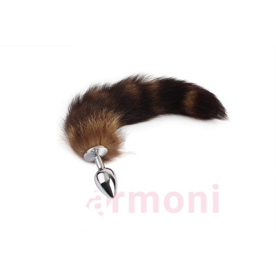 Frisky Fox Tail Metal Anal Plug – 36 cm Yumuşak Tilki Kuyruk