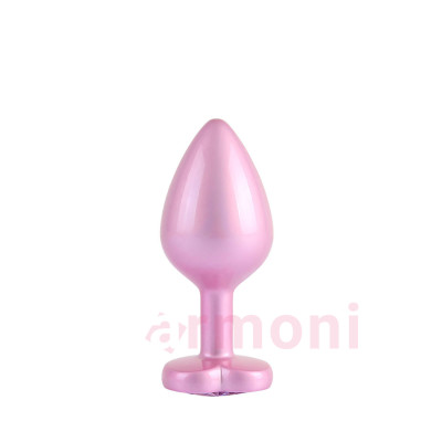 Candy Pink Heart, M Boy, Premium Metal, Kalp Tabanlı, Anal Tıkaç 8,1 cm
