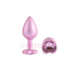 Candy Pink Heart, M Boy, Premium Metal, Kalp Tabanlı, Anal Tıkaç 8,1 cm