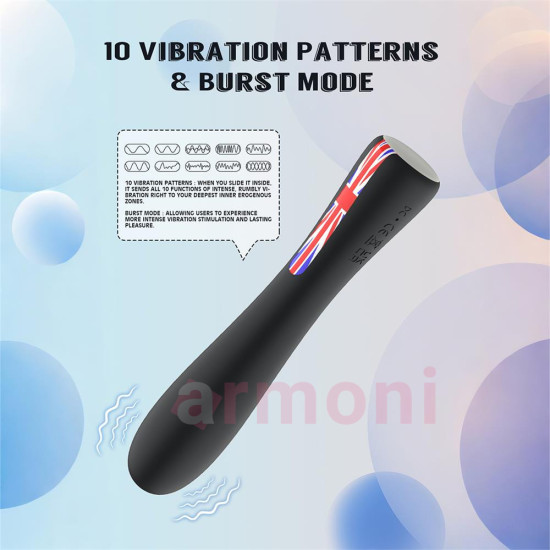 Frolic 10 Modlu Power Boost Şarjlı IPX5 Silikon Vibratör