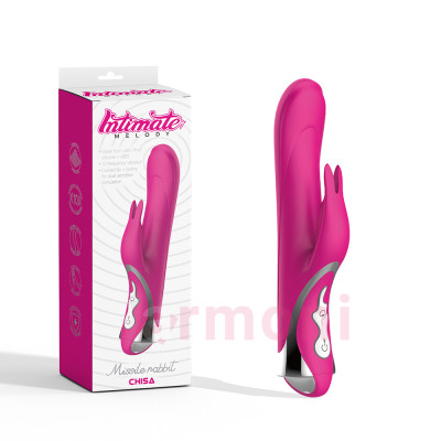 Missile Rabbit 10 Mod ve 3 Mod Dönerli Çift Uyarımlı Pembe Vibratör