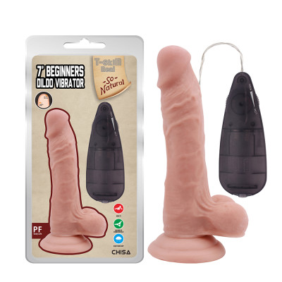Beginners Çift Katmanlı Vantuzlu Titreşimli Realistik Penis