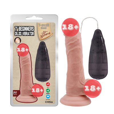 Beginners Çift Katmanlı Vantuzlu Titreşimli Realistik Penis